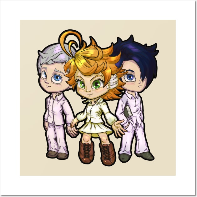 Chibis The Promised Neverland Wall Art by ideo